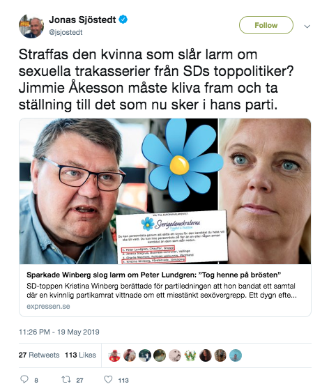 Jonas Sjöstedt kritiserar Lundgren Jonas Sjöstedt kritiserar Lundgren